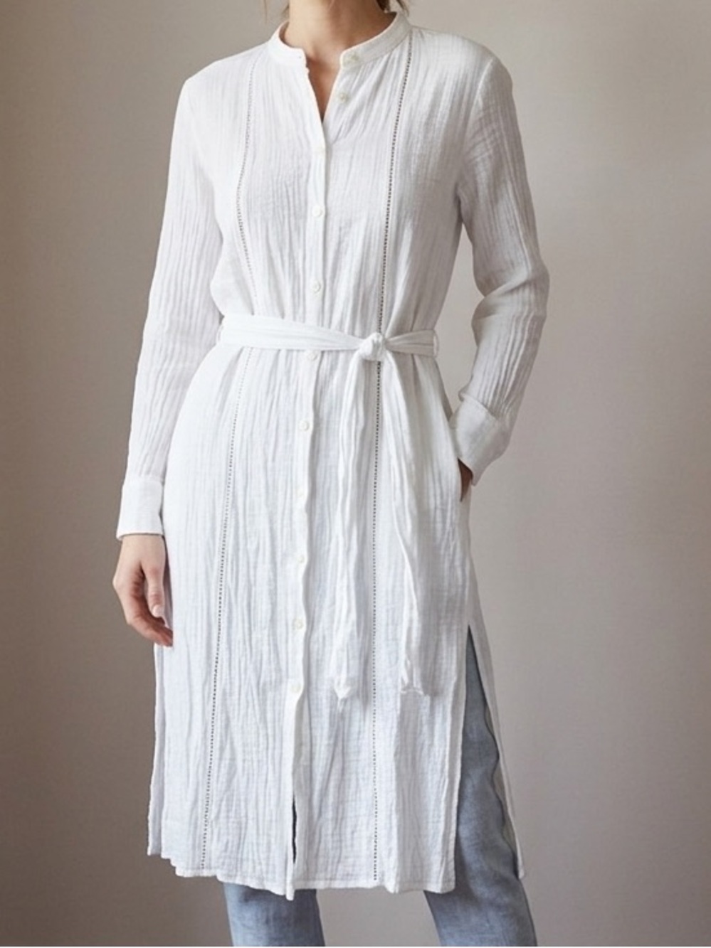 Zara White Long Tunic